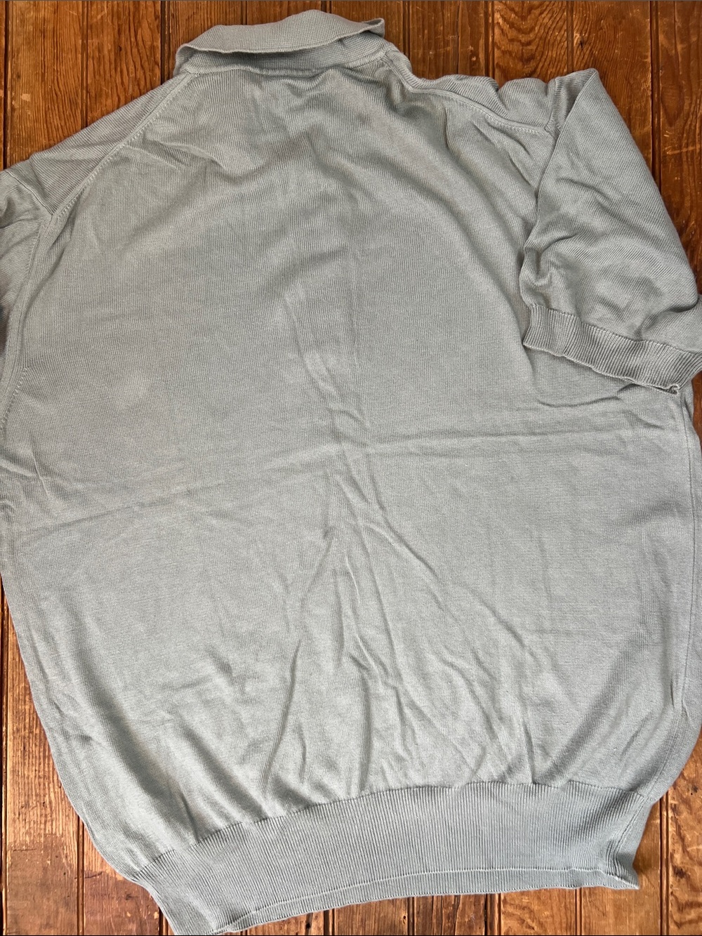Pronto Uomo Men's Polo Knit Shirt in Light green-Grey size large - Picture 7 of 7